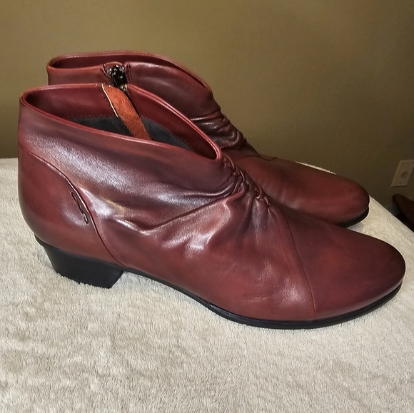 Regarde Le Ciel Red brown leather comfort booties Size 9/9.5 - Picture 2 of 10
